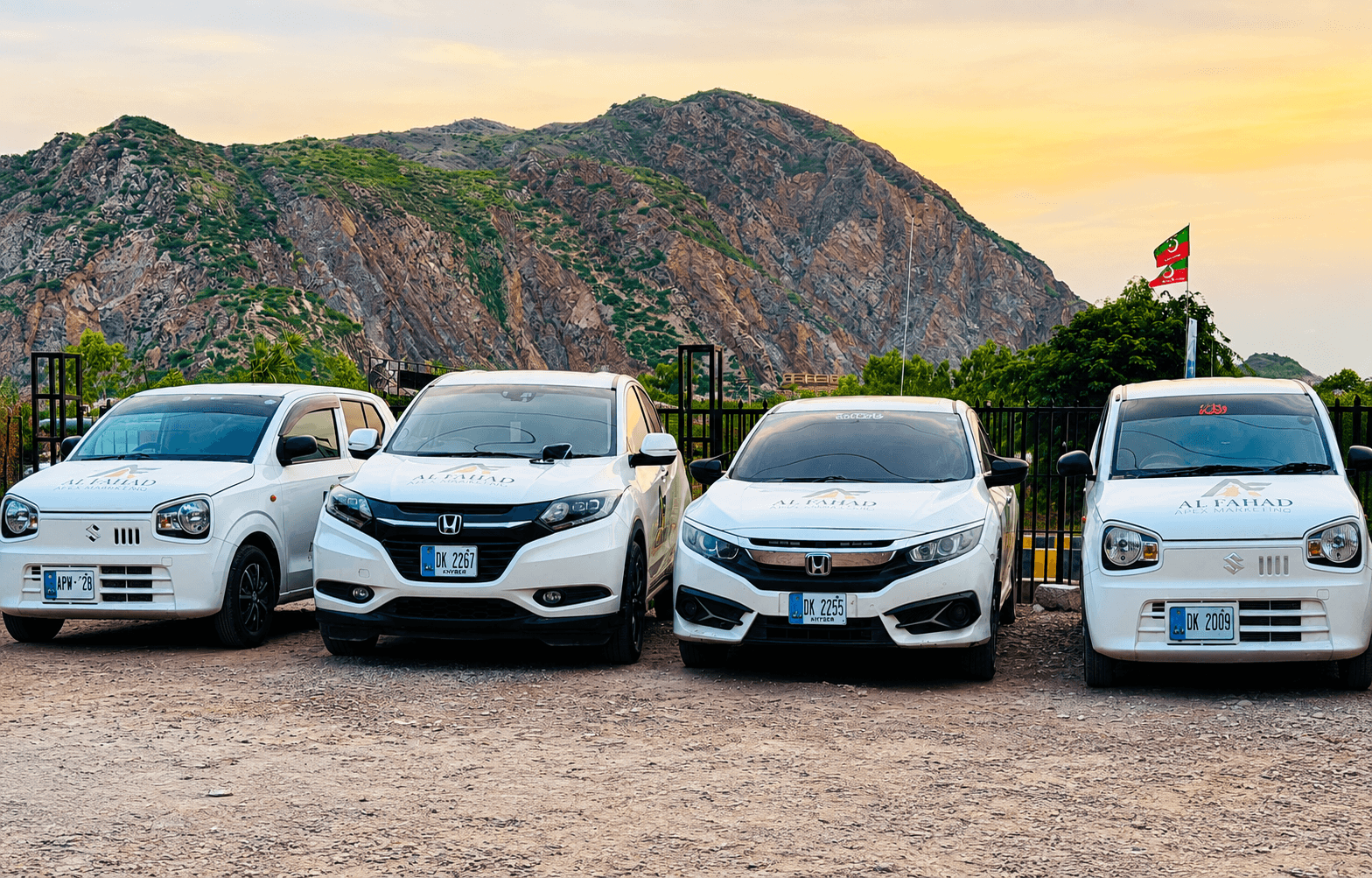 AL FAHAD Apex Marketing branded fleet of cars